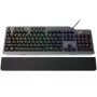 Mehāniskā spēļu tastatūra Lenovo Legion K500 — pilna izmēra 104 taustiņu USB, QWERTY ASV angļu, RGB fona apgaismojums, pelēka/melna