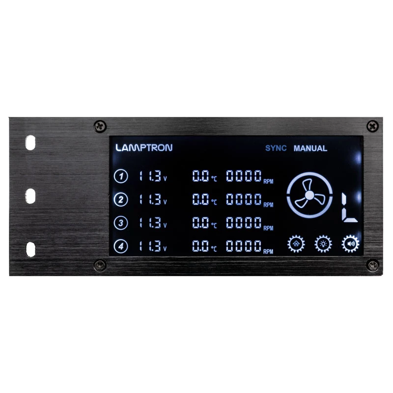 Lamptron RW460 ventilatoru un RGB kontrolieris ūdens dzesēšanas sistēmām — melns