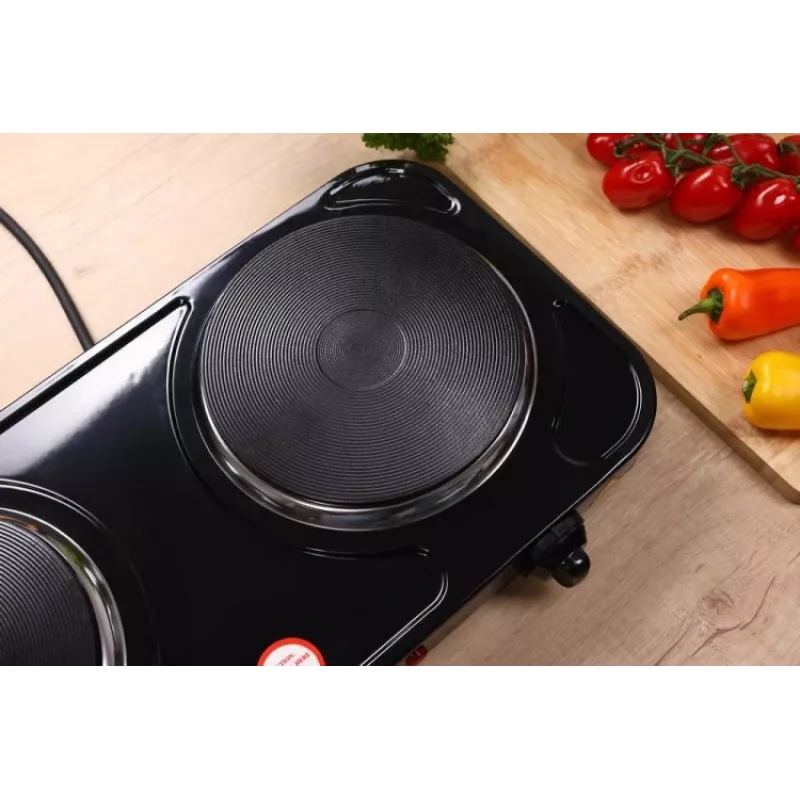 IDEAL 2-plīšu elektriskā plīts, maksimālā jauda 2600 W