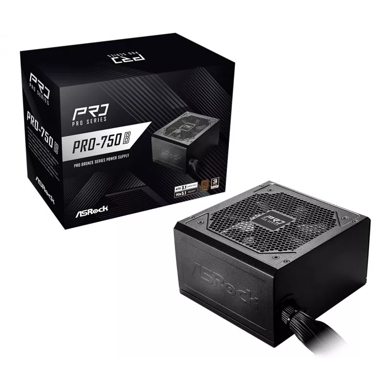 ASRock PRO-750B 750W 80 PLUS Bronze barošanas bloks