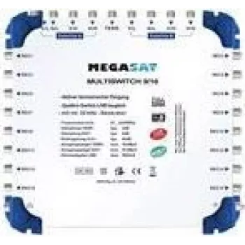 Satelīta multislēdzis Megasat 0600153 9 ieejas 16 izejas