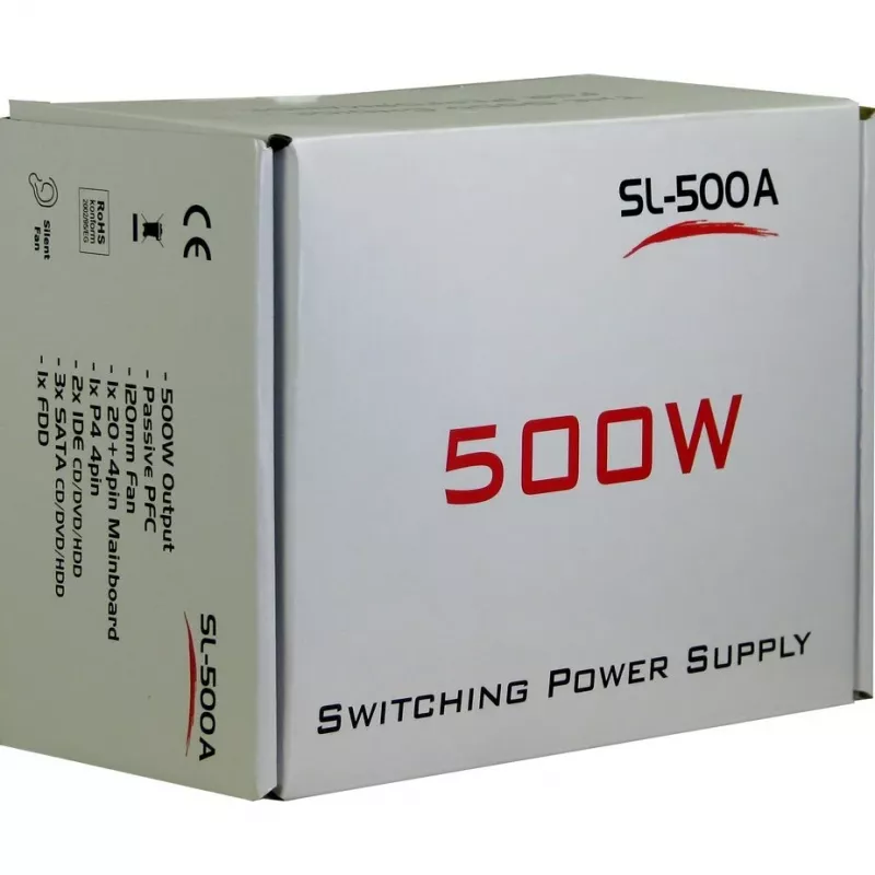 Barošanas bloks Inter-Tech SL-500W(A) 500W ATX Nenodulārs
