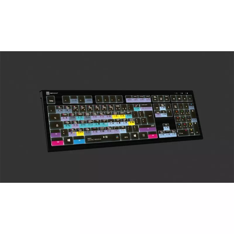 Logickeyboard ASTRA 2 USB tastatūra, AZERTY izkārtojums, angļu valoda, melna