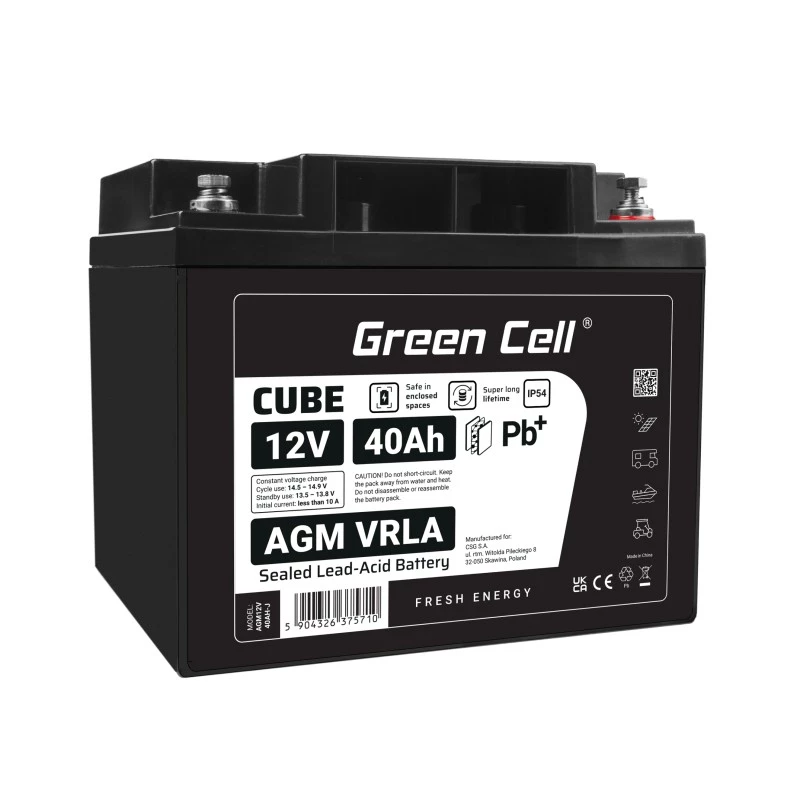Akumulators AGM VRLA 12V 40Ah IP54
