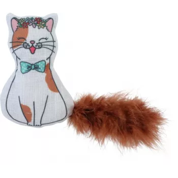 ZOLUX Chatouille kaķis ar spalvām un kaķumētru - rotaļlieta kaķiem - 13cm