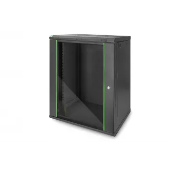 DIGITUS Dynamic Basic DN-19 16-U-EC-SW - skapis - tīkla skapis - piemērots montāžai pie sienas - RAL 9005 - 16U - 48.3 cm (19 inch)