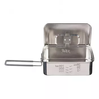 ESBIT PT1200ST nerūsējošā tērauda kempinga katls 1,2 l, 554 g, sudraba krāsa