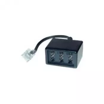 Tīkla kabelis ShiverPeaks S-Impuls TC 71280-8 RJ45 uz 3× TAE-NFF, vīrietis–vīrietis, melns caurspīdīgs