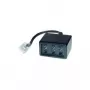 Tīkla kabelis ShiverPeaks S-Impuls TC 71280-8 RJ45 uz 3× TAE-NFF, vīrietis–vīrietis, melns caurspīdīgs