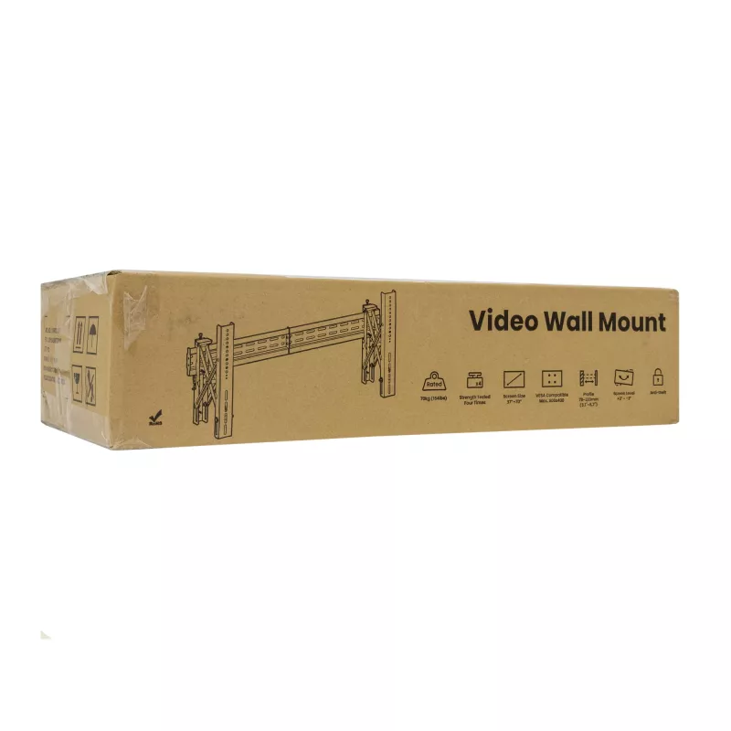SBOX LVW02-48T fiksēts televizora sienas stiprinājums 37–70 collu ekrāniem, maks. 70 kg, VESA līdz 800×400