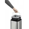 Atkritumu tvertne Durable NO TOUCH 6L Taisnstūrveida Nerūsējošais tērauds Sudraba Melna