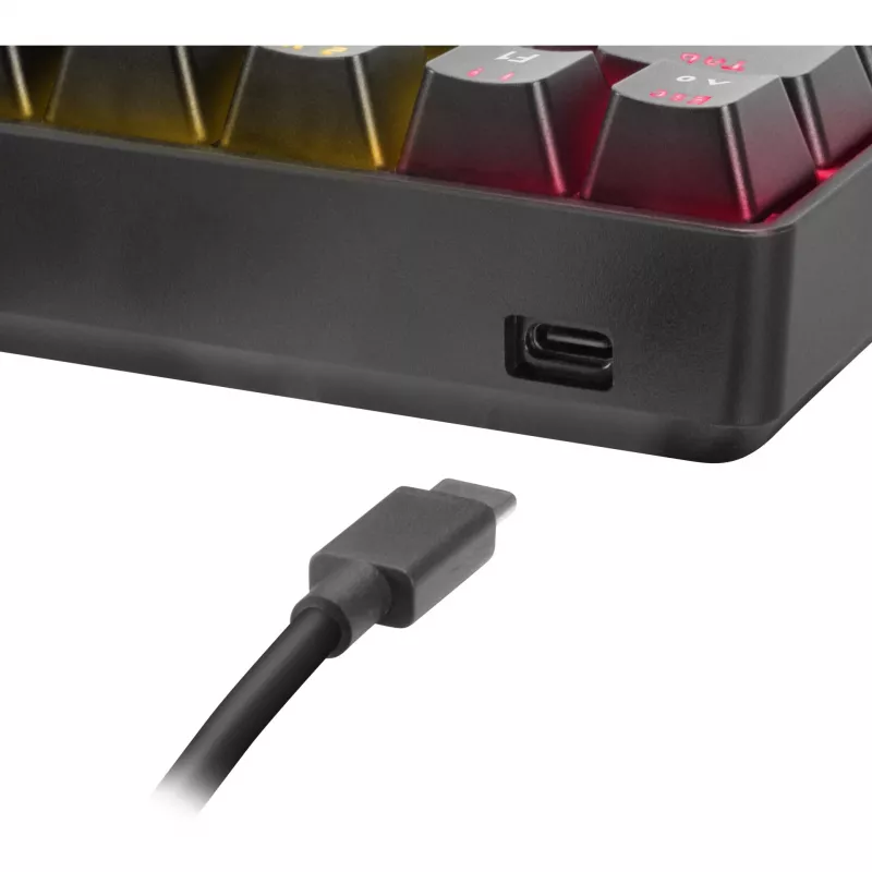 Mehāniska spēļu tastatūra Speedlink ATMOS RGB — kompakts izkārtojums, RGB fona apgaismojums