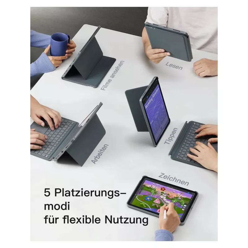 inateck klaviatūra iPad 11 iPad Air 4-6 Com. QWERTZ pelēka