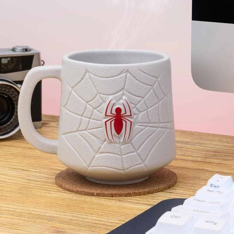 Krūze Paladone Spiderman formas krūze pelēka 0.45 L, viena vienība, 127.6×97.4×100.5 mm
