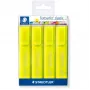 Staedtler 364-1P WP4 marķieris ar slīpu uzgali, dzeltens, 4 gab.