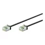 Wentronic goobay - Patch-Cable - RJ-45 (M) uz RJ-45 (M) - 15cm - 3,8 mm - U/UTP, neekranēts - CAT 8,1 - Bez halogēna, šaurs, savīts - Melns (74350)