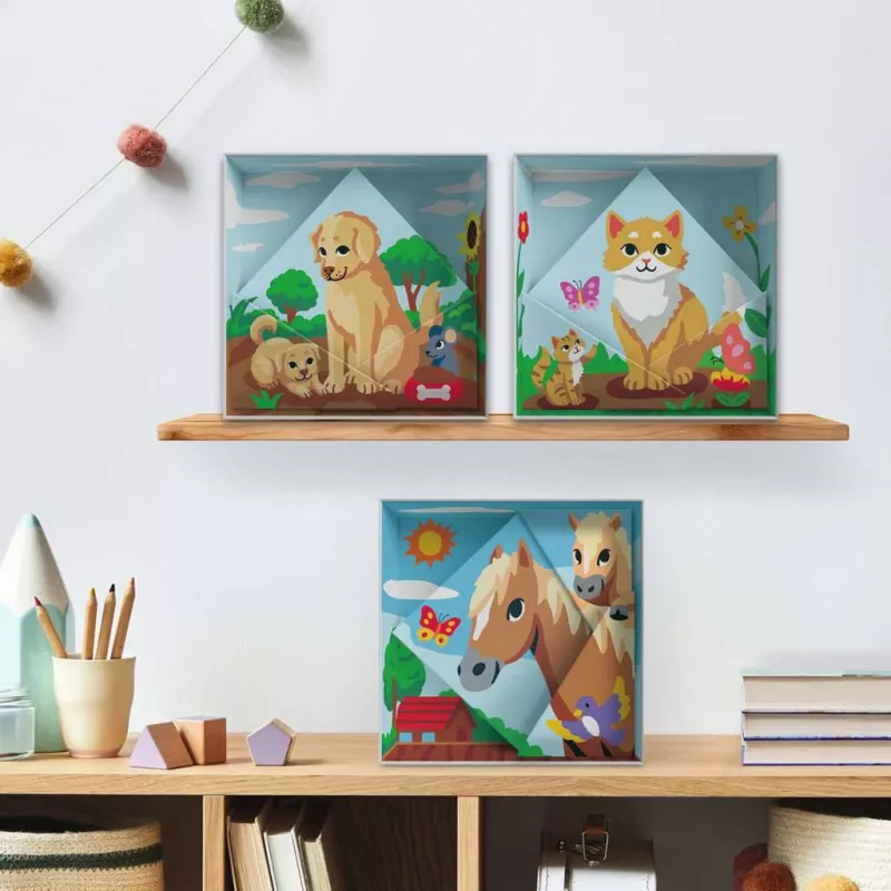 Krāsošanas komplekts Ravensburger CreArt Do it together — kaķa modelis, kopīgs krāsošanas komplekts
