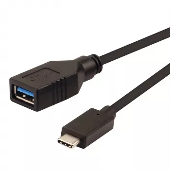 ROLINE USB 3.1 kabeļa adapteris, USB Type C - A, ST/BU, OTG, melns, 0,15 m (11.02.9030)