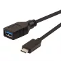 ROLINE USB 3.1 kabeļa adapteris, USB Type C - A, ST/BU, OTG, melns, 0,15 m (11.02.9030)