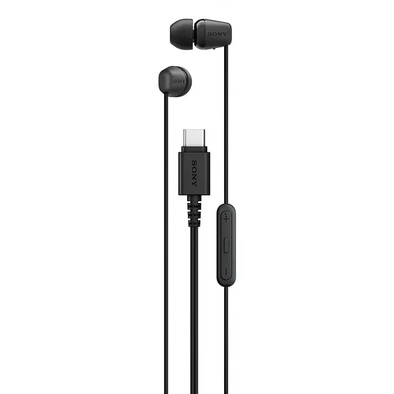 Sony IER-EX15C austiņas ar vadu Ievietojamās Zvani/Mūzika USB Type-C Melna