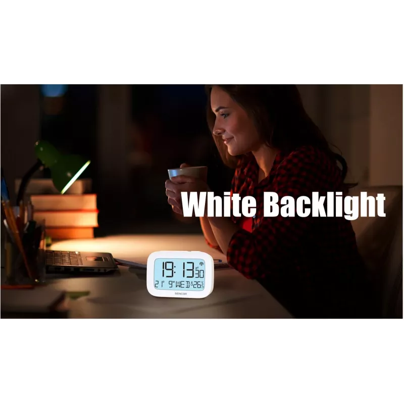 Digitālais modinātājpulkstenis SENCOR SRC 2200 ar LED displeju un baterijas rezervi