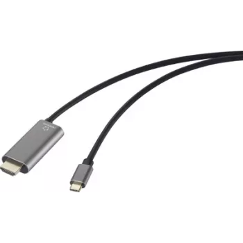 Renkforce USB-C HDMI adaptera kabelis, spraudnis HDMI-A ligzda 1,50 m (RF-6409790)