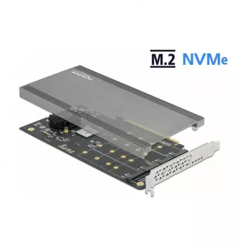 DeLOCK PCI Express x16 karte uz 4 iekšējiem NVMe M.2 Key M 89044