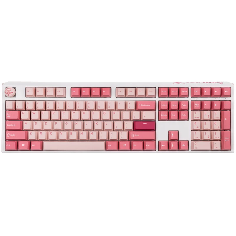 Ducky One 3 Gossamer Pink tastatūra Gaming USB US English Rozā, Balta