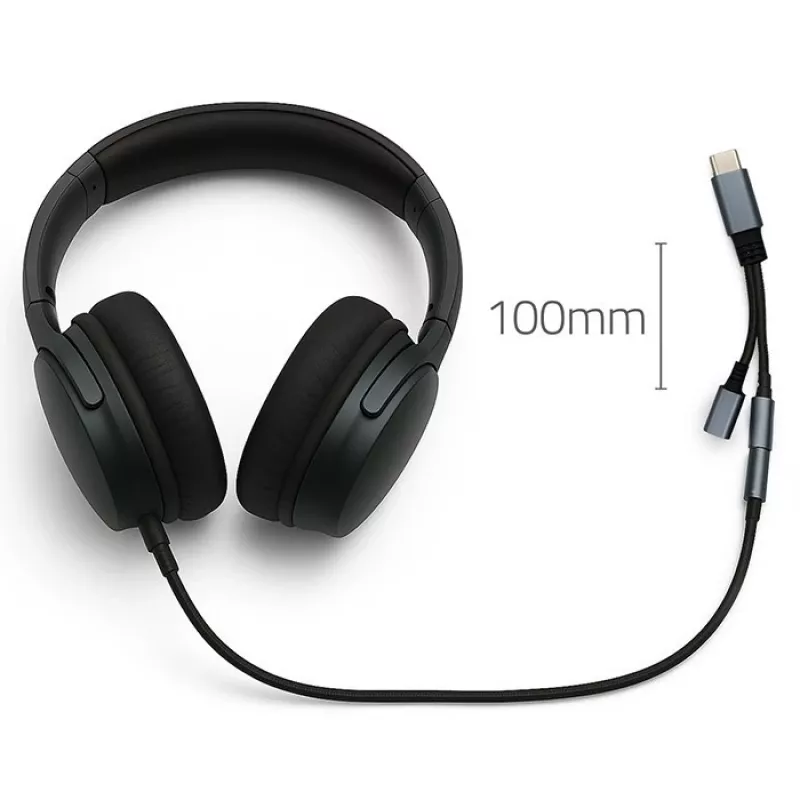 Adapteris 2w1 USB-C uz USB-C un 3,5 mm ligzdu PD 15W