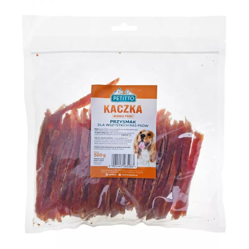 PETITTO Pīles mīkstās strēmelītes - suņu kārums - 500 g
