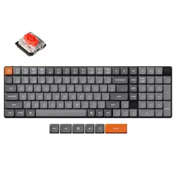 Bezvadu mehāniskā tastatūra Keychron K17 MAX RGB melna — kompakts izkārtojums, Bluetooth un USB-C savienojamība