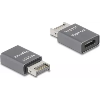 Kabeļa dzimuma mainītājs DeLOCK 67234 USB Type-E uz USB Type-C pelēks