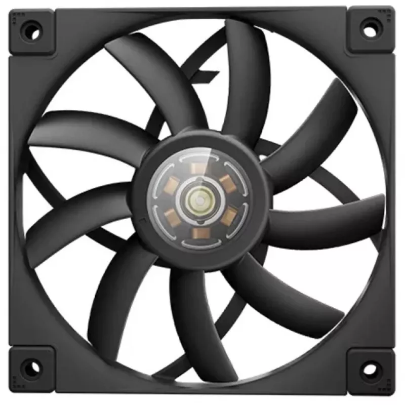 120 mm PWM plāna korpusa ventilators DeepCool FT12 plāns — melns, zema profila dizains, PWM vadība