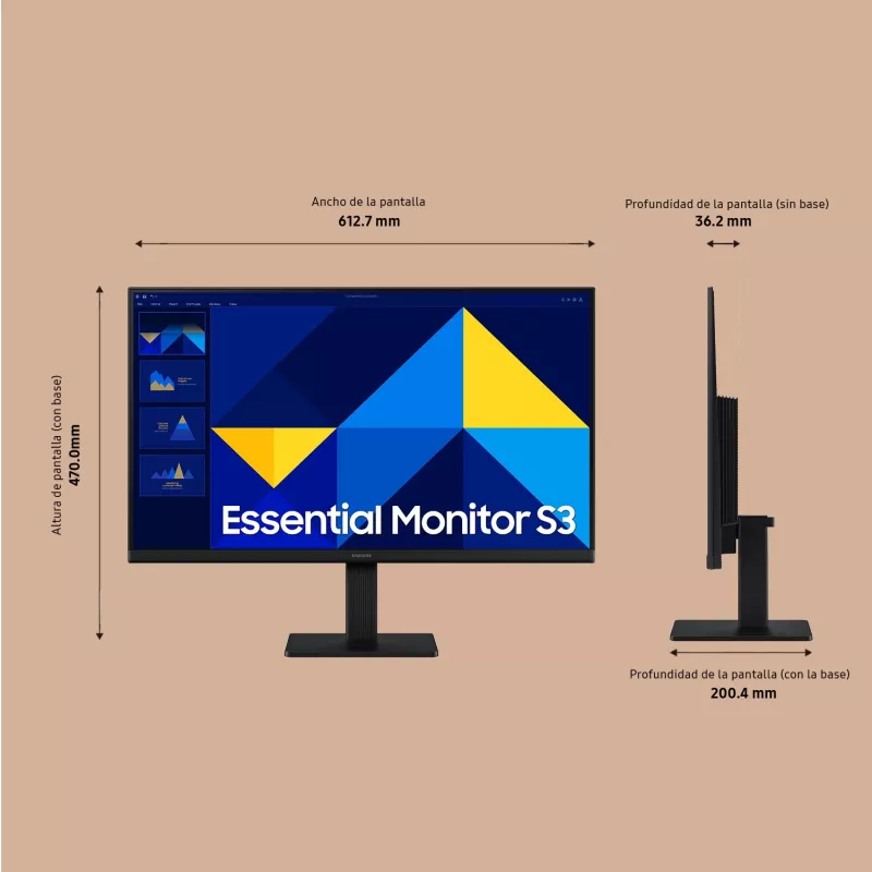Samsung S27D304GAU datora monitors 68.6 cm (27 collas) 1920 x 1080 pikseļi Full HD LED melns