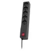 Strāvas pagarinātājs Lestar 1,5 m melns ar slēdzi un indikatoru, 10 A, 250 V, 460 W