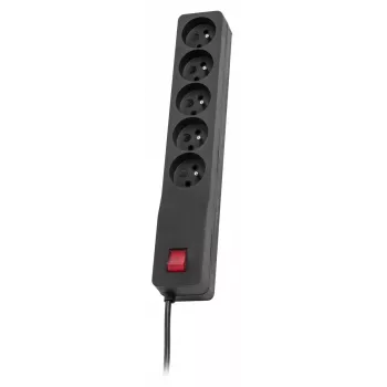 Strāvas pagarinātājs Lestar 1,5 m melns ar slēdzi un indikatoru, 10 A, 250 V, 460 W