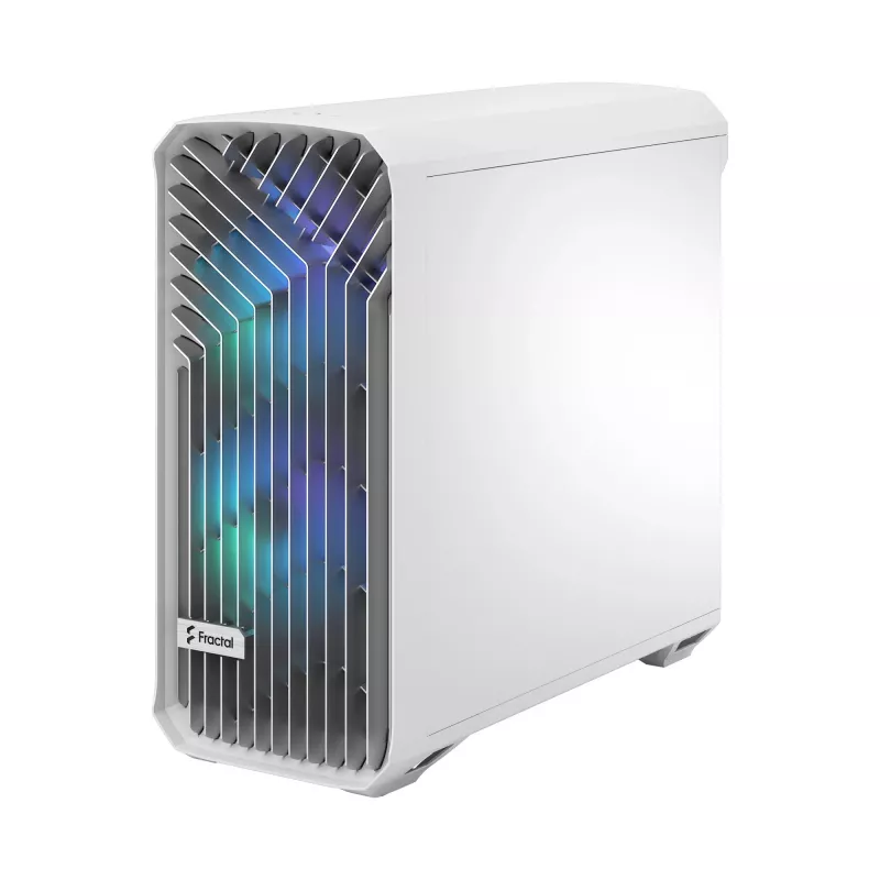 PC korpuss Fractal Design Torrent White — atbalsta ATX, EATX, microATX, ITX; 2x180 mm priekšējie ventilatori; 2.5 collu/3.5 collu sloti