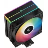 Ventilators DeepCool AG400 BK ARGB V2 120 mm Melns — 120 mm hidrauliskā gultņa CPU dzesētāja ventilators, vairāku ligzdu atbalsts