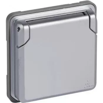 Schuko kontaktligzda Legrand Soliroc 077834 IP44 pelēka, laikapstākļiem izturīga elektropieslēgvieta