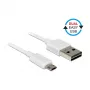 USB kabelis DeLOCK 84805 USB 2.0 0.2m USB A Micro-USB B Balts