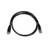 LAN ielāpu vads Extralink Cat5e FTP 1 m, F/UTP ekranēts, RJ-45 uz RJ-45, melns
