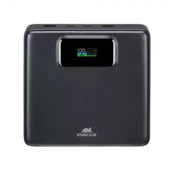 Ārējais akumulators Rivacase VA1091 — 25800 mAh, kopējā izejas jauda 100 W, USB pieslēgvietas