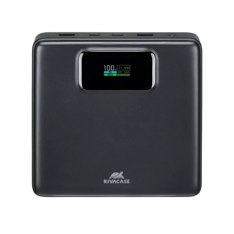Ārējais akumulators Rivacase VA1091 — 25800 mAh, kopējā izejas jauda 100 W, USB pieslēgvietas