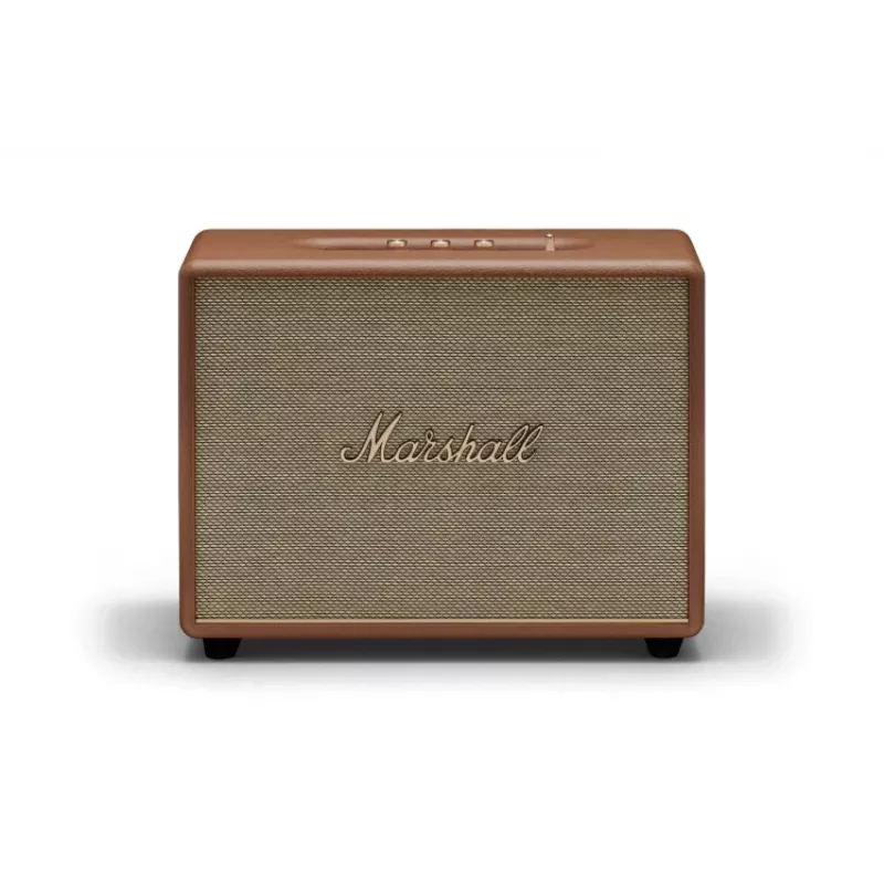 Bezvadu skaļrunis MARSHALL Woburn III Brown — multiroom, Bluetooth, Wi‑Fi, analogās ieejas