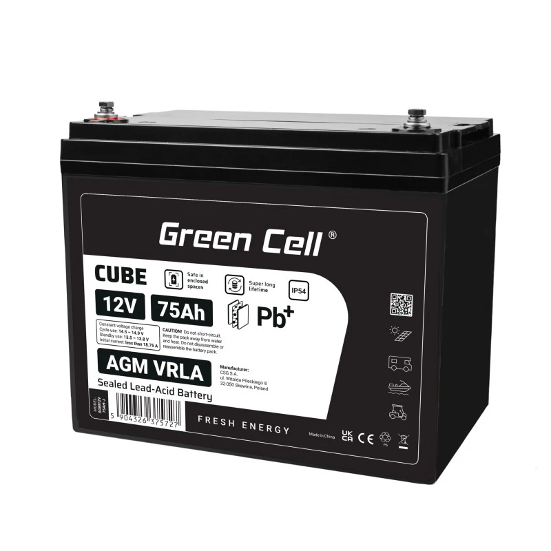 Akumulators AGM VRLA 12V 75Ah IP54