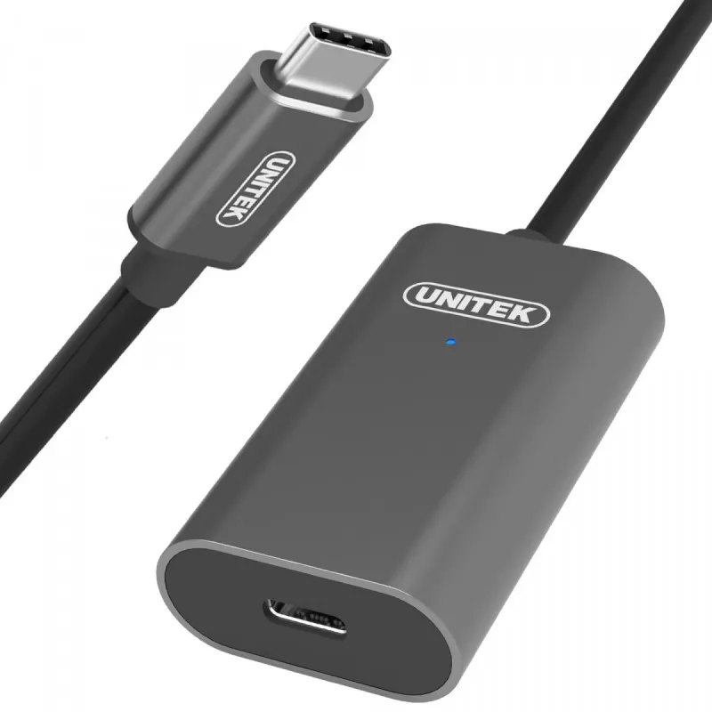 USB kabelis UNITEK U305A 5m USB 3.2 Gen 1 USB C pelēks
