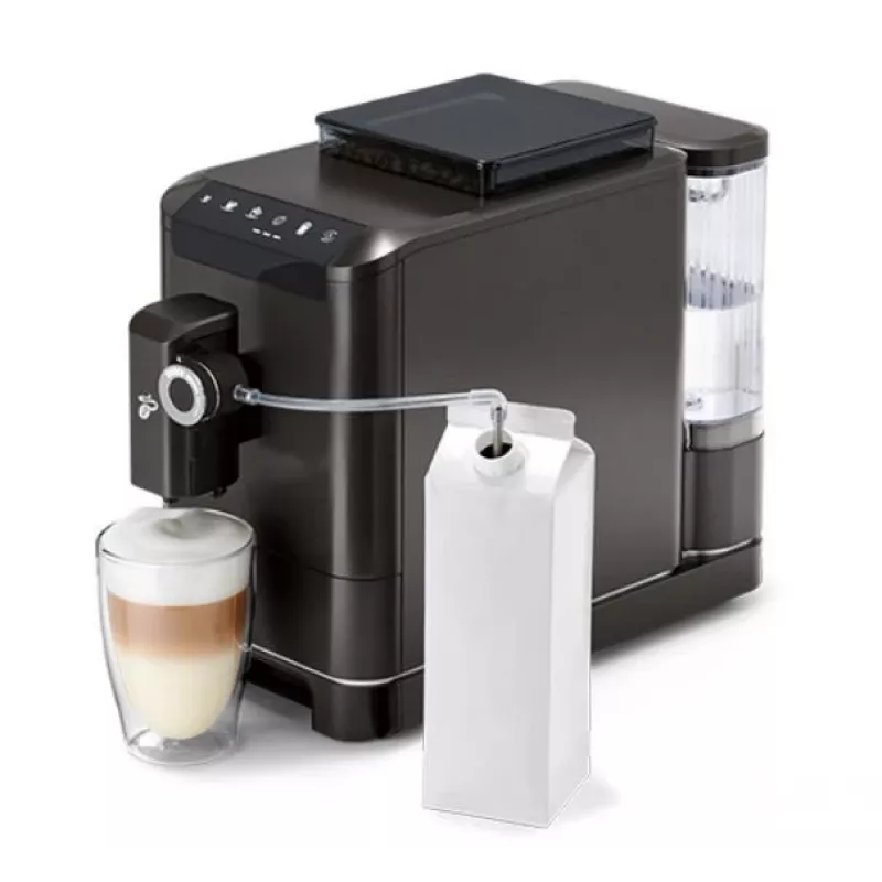 Espresso kafijas automāts Tchibo Esperto2 Milk melns — integrēts piena putotājs, galda virsmas automātiskais espresso kafijas automāts