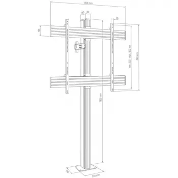 Hagor CPS FLOOR-WALL BOLT-DOWN 1x 75 – 86 collas Melns 50 kg ietilpība