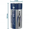 Ansmann 16340 Li-ion uzlādējamais akumulators 850 mAh 3,6 V Micro USB ieeja 1300-0015