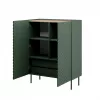 Plauktu komplekts cama meble ONDA ONDA 98×45×127 cm zaļš, stāvošs pie sienas novietojams skapis